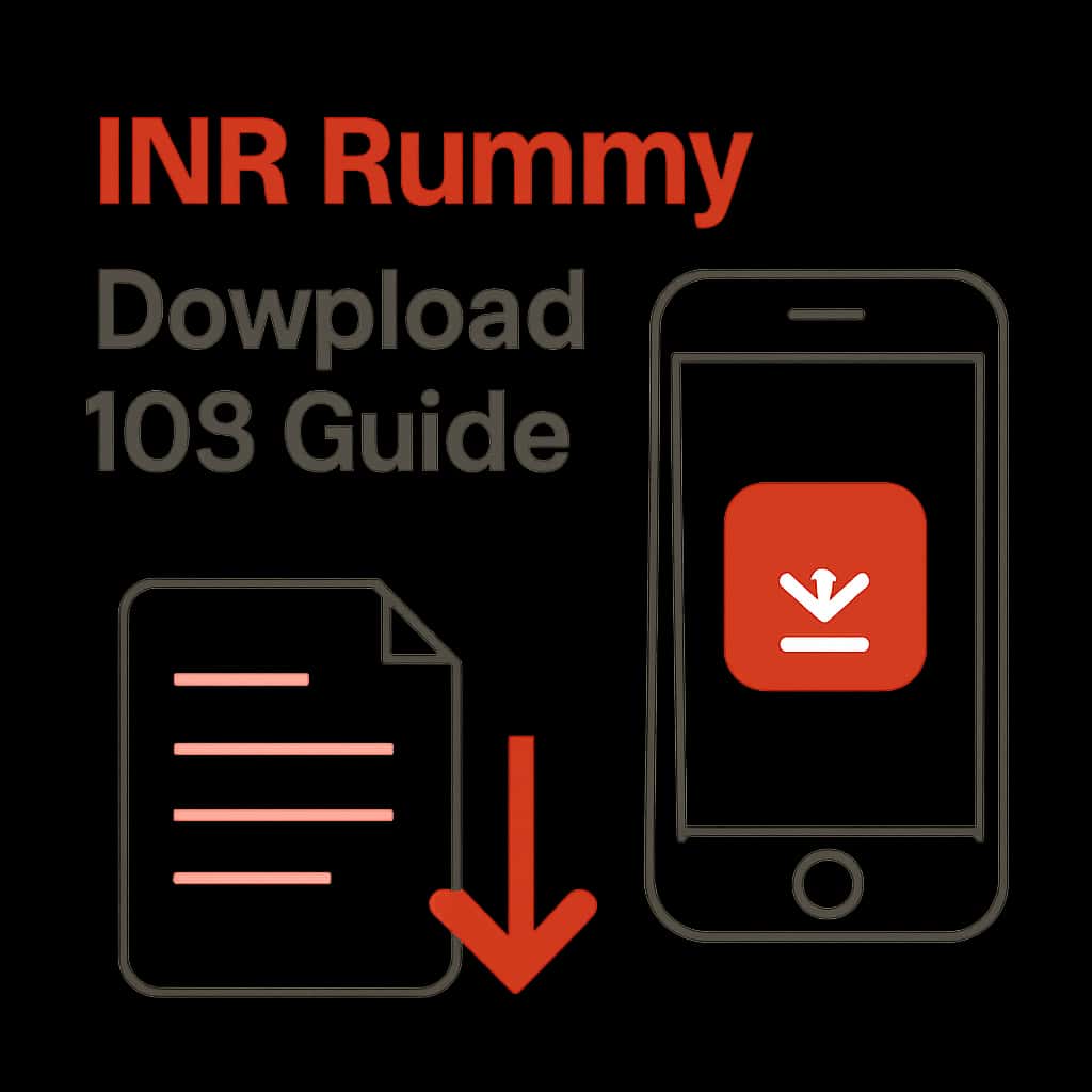 Diagram illustrating the steps to download INR Rummy on iOS.