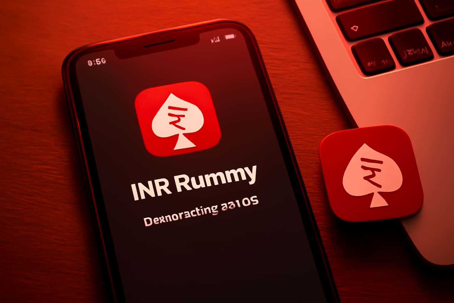 Informational image about Downloading INR Rummy on iOS.