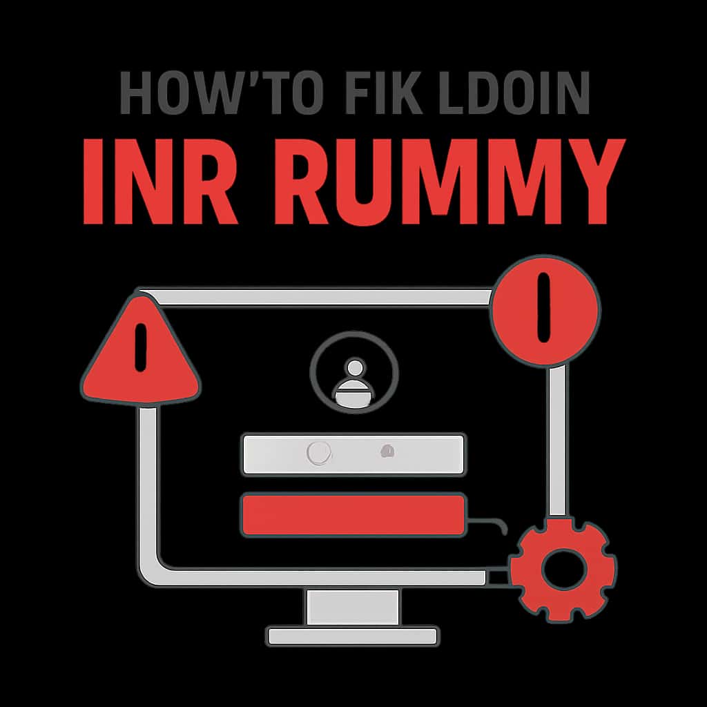An educational diagram illustrating common login issues for INR Rummy.