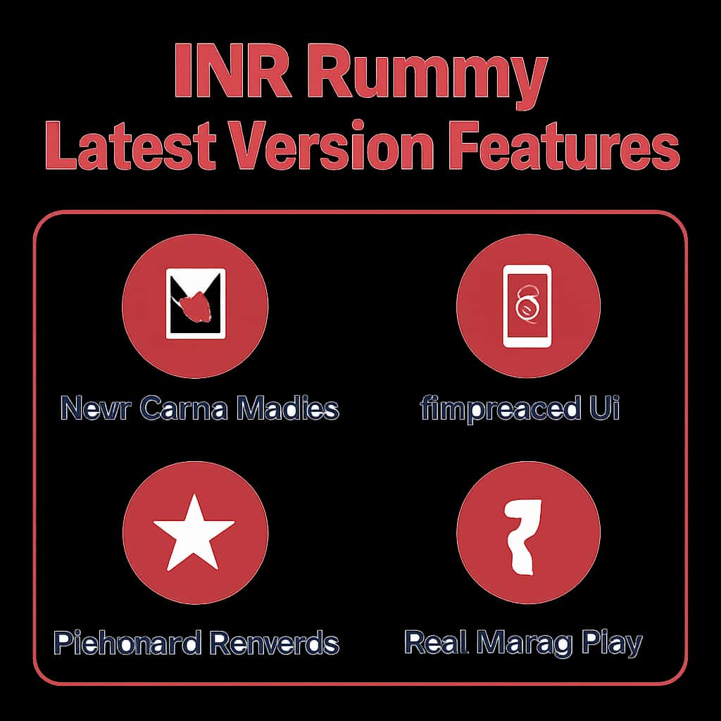 Illustration detailing features of INR Rummy Latest Version.