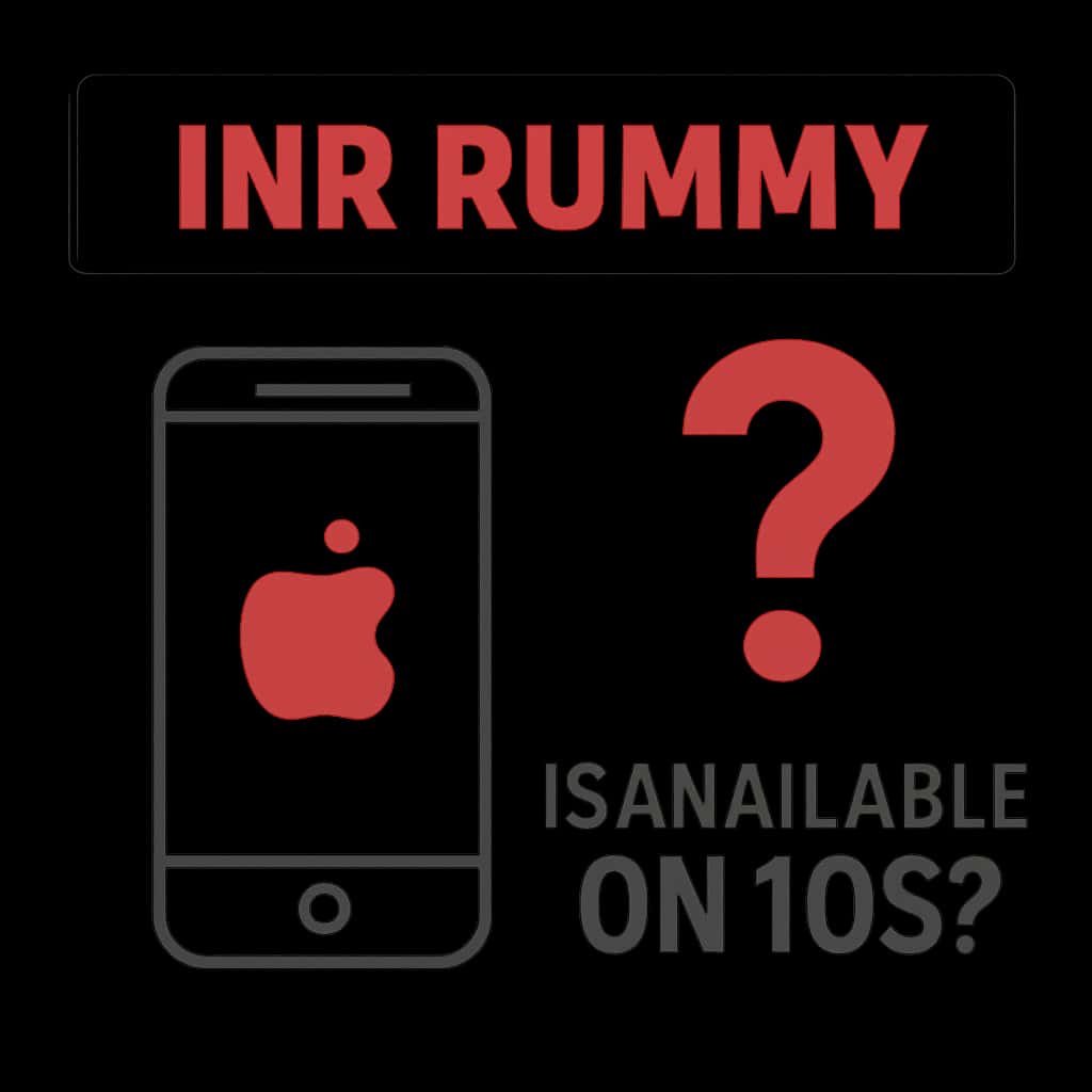 Illustration detailing the options for accessing INR Rummy on iOS.