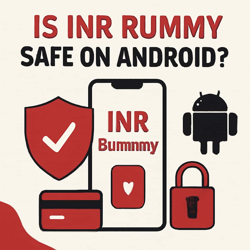 Illustrative diagram explaining INR Rummy's safety on Android.