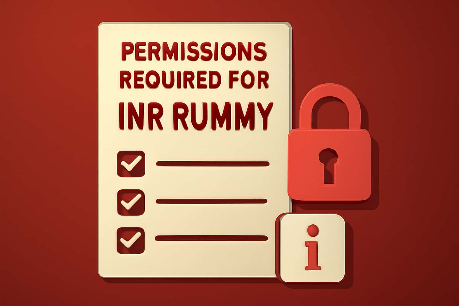 An informational graphic about permissions needed for INR Rummy