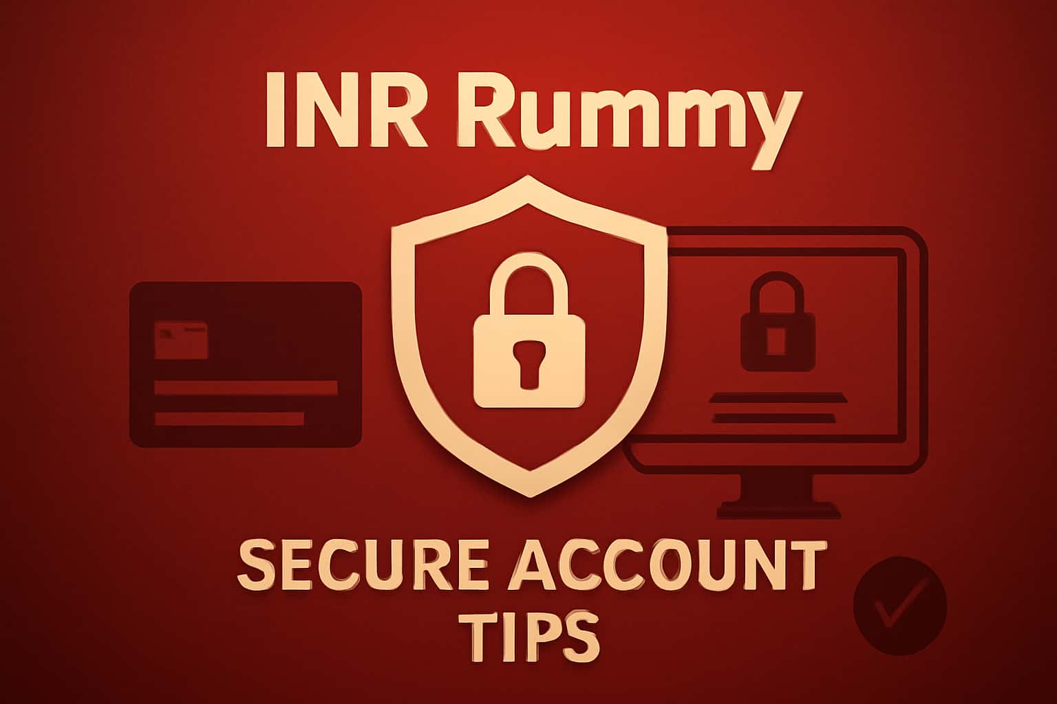 An informative visual representing tips for securing an INR Rummy account.