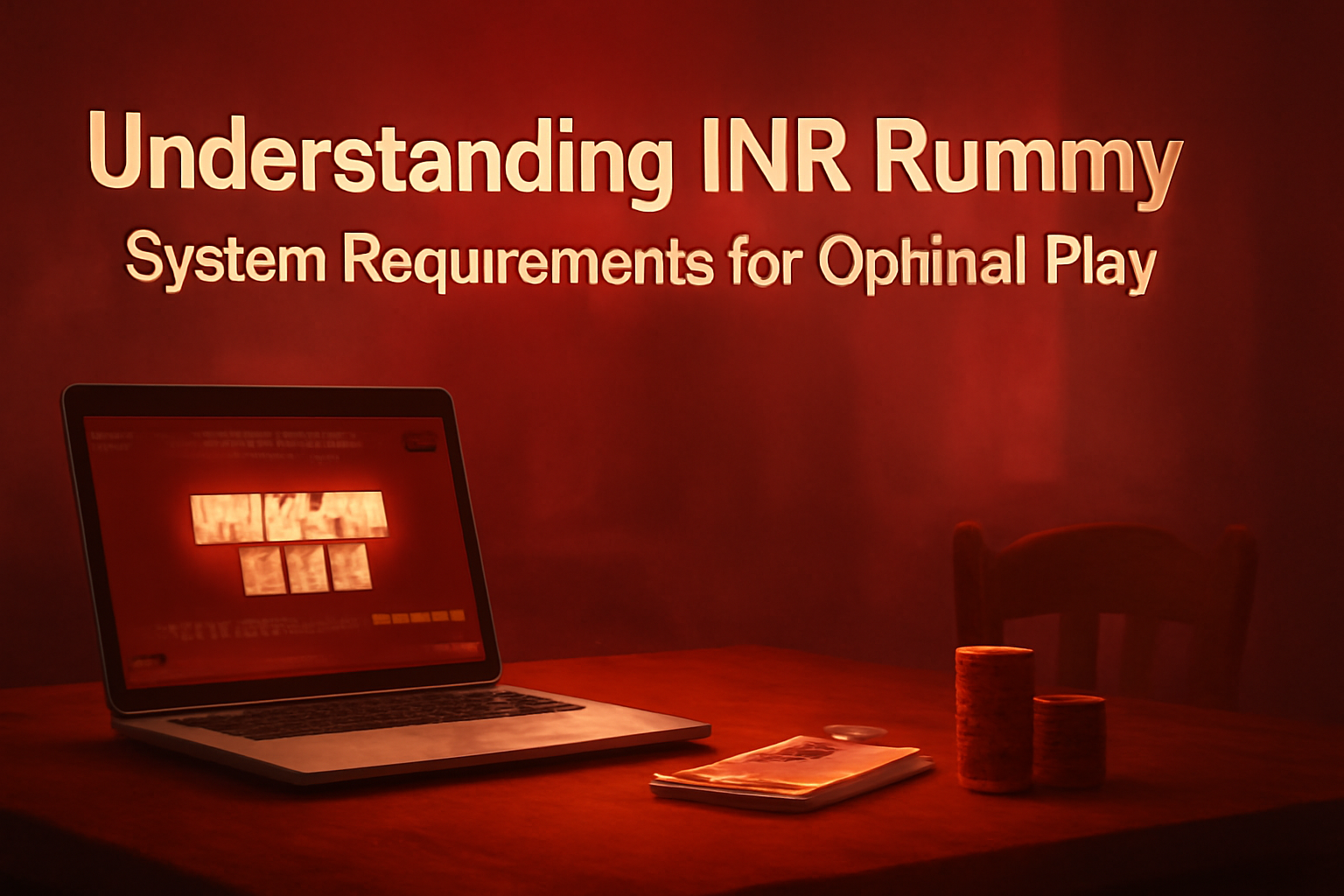 An informational scene about INR Rummy device compatibility.