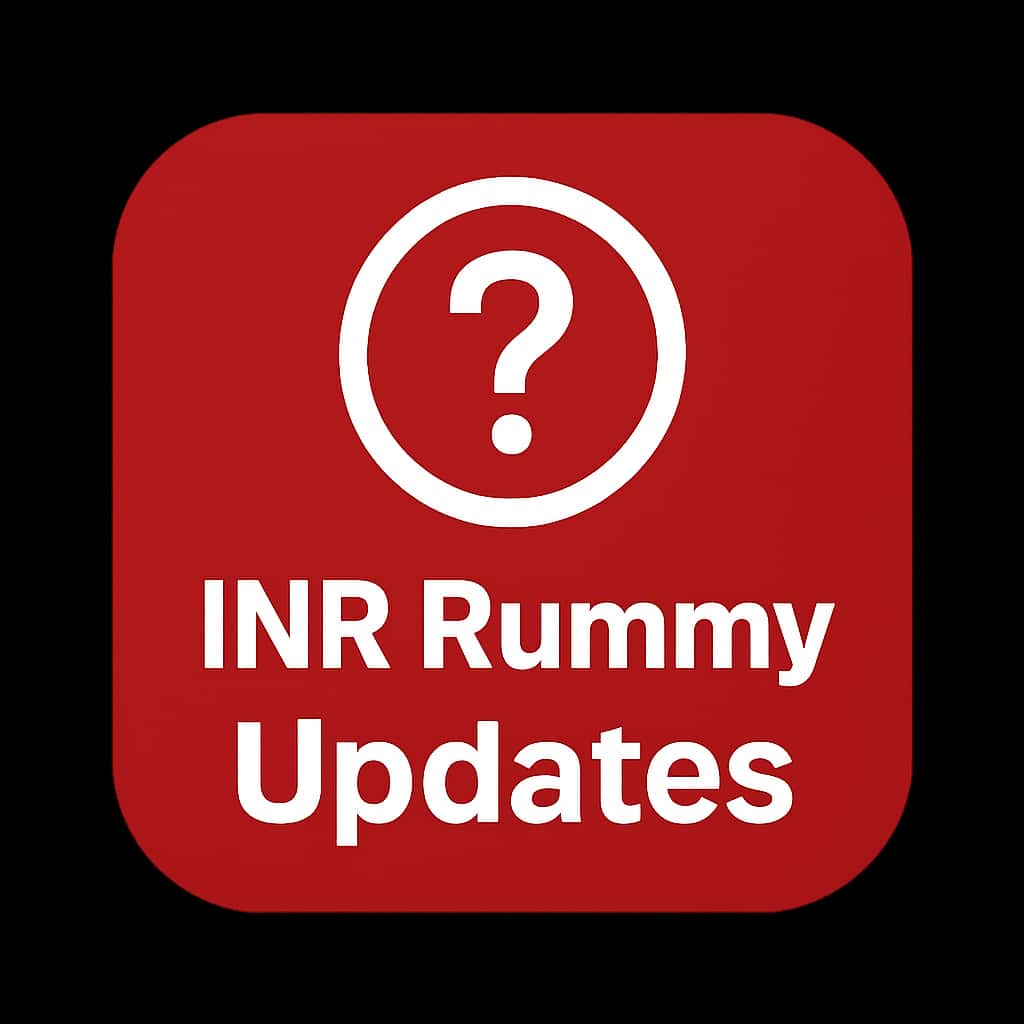 A professional badge showcasing INR Rummy Updates.