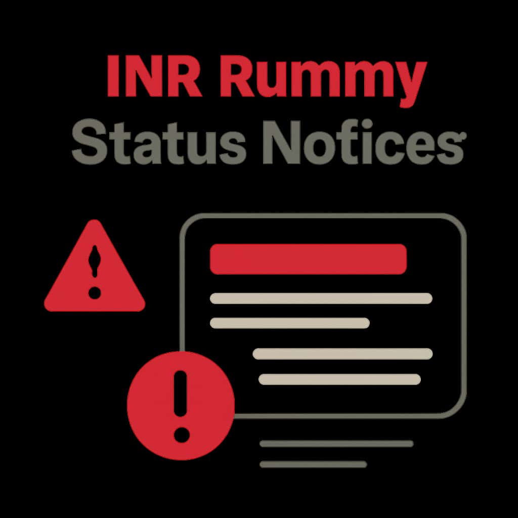 An educational diagram about INR Rummy Status Notices.
